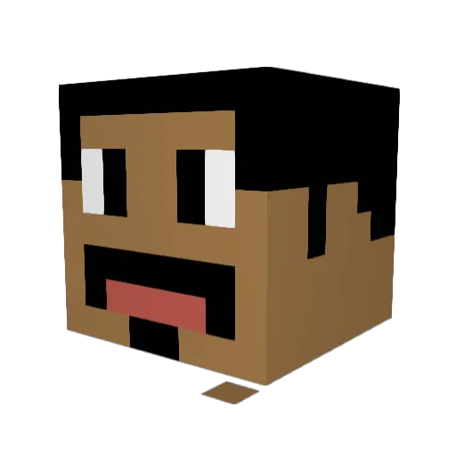 ConMan31 Minecraft avatar head, 3D render