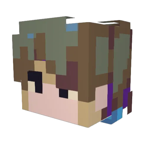 ConMeMayPhat Minecraft avatar head, 3D render