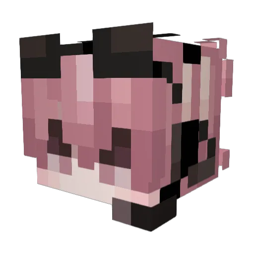 ConMi_ Minecraft avatar head, 3D render