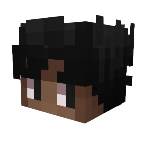 Conad Minecraft avatar head, 3D render