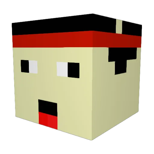 Conall99 Minecraft avatar head, 3D render