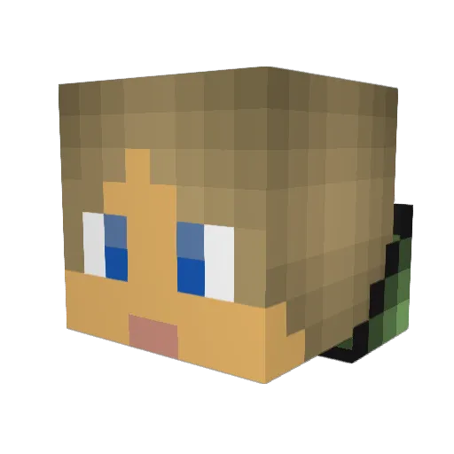 ConanMZ Minecraft avatar head, 3D render