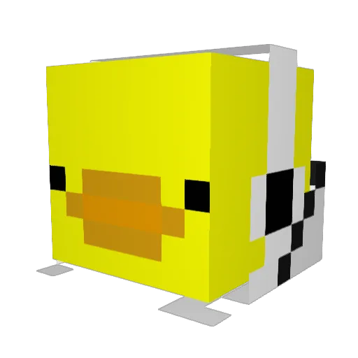 ConardCanard Minecraft avatar head, 3D render