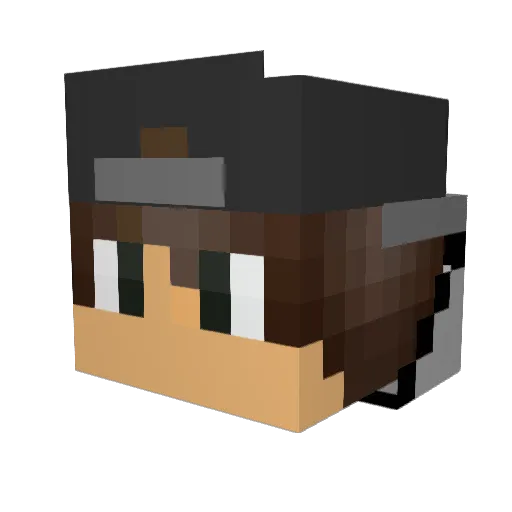 Conaza Minecraft avatar head, 3D render