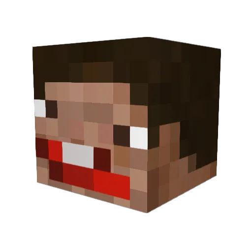 Conbue Minecraft avatar head, 3D render