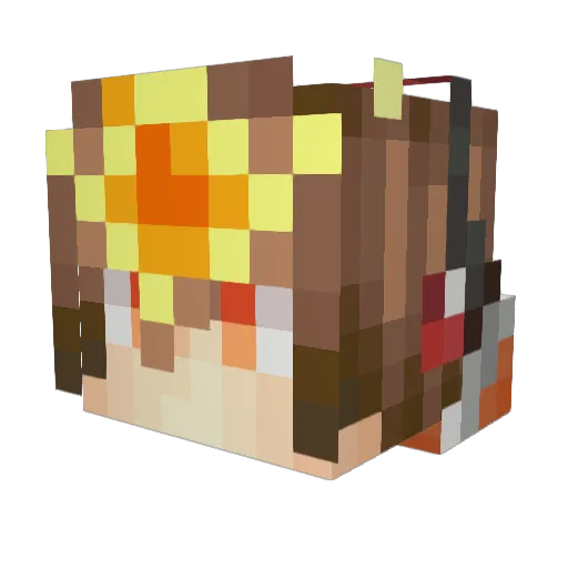 Concar123 Minecraft avatar head, 3D render