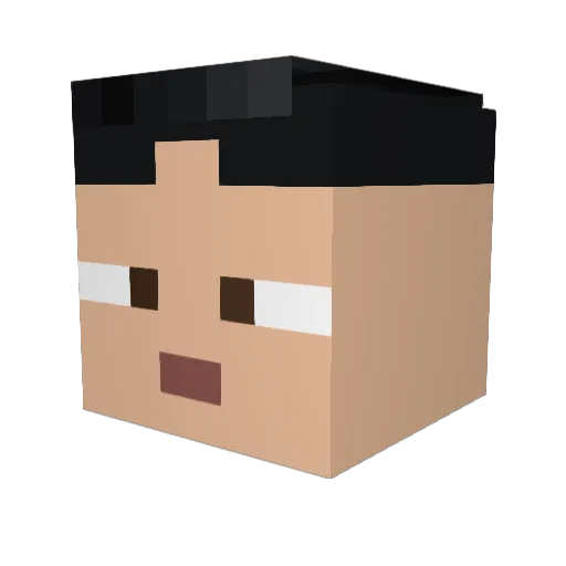 Conceited02 Minecraft avatar head, 3D render