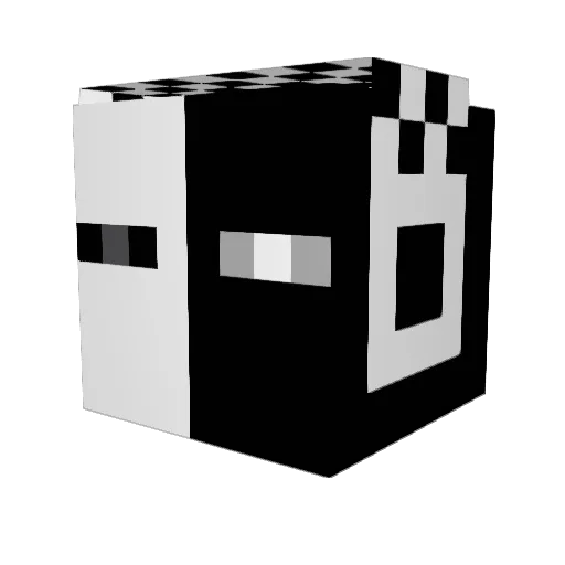 Concentrations Minecraft avatar head, 3D render