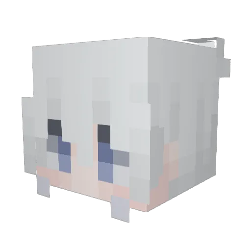 Concernedapes Minecraft avatar head, 3D render