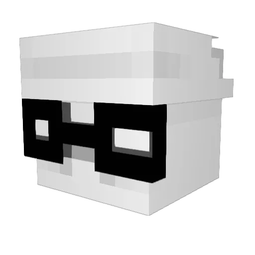Concerption Minecraft avatar head, 3D render
