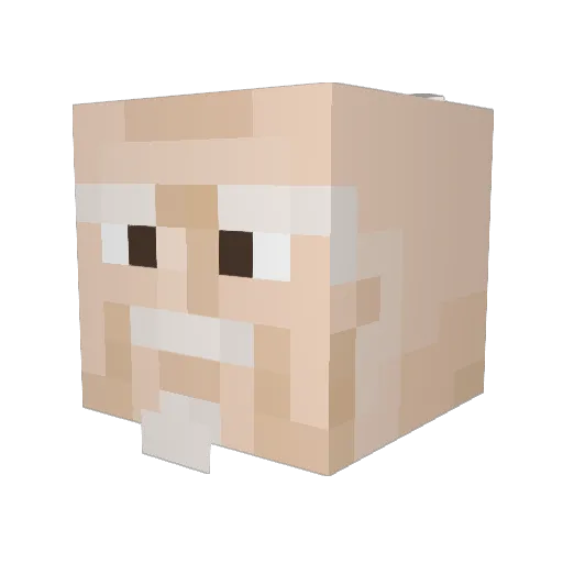 Conclusion888 Minecraft avatar head, 3D render