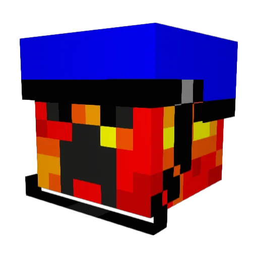 Concordant Minecraft avatar head, 3D render
