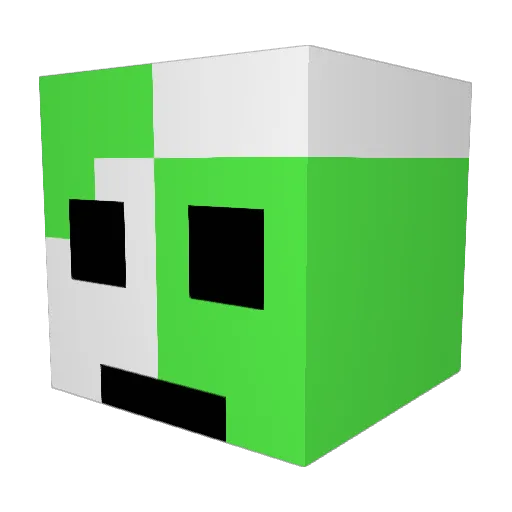 Concrafter132 Minecraft avatar head, 3D render