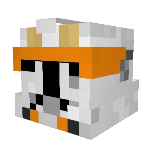 Concret3Sky Minecraft avatar head, 3D render