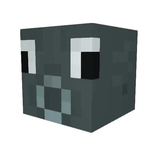 ConcreteFish Minecraft avatar head, 3D render