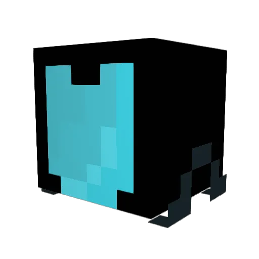 ConcreteLizard Minecraft avatar head, 3D render