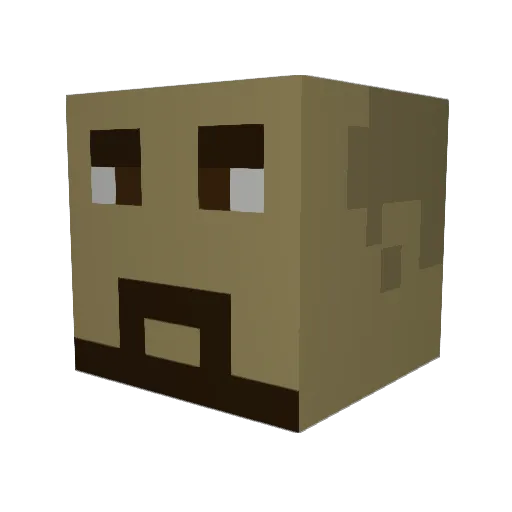 ConcreteRocks Minecraft avatar head, 3D render