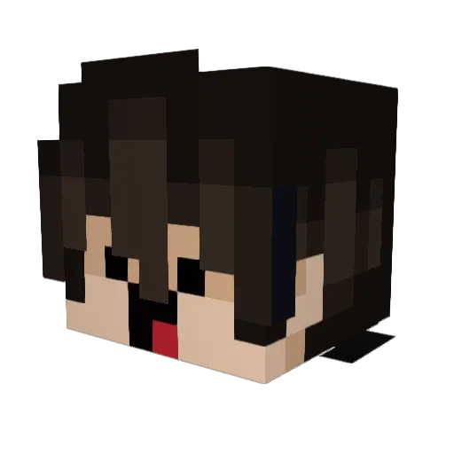 Concurin Minecraft avatar head, 3D render