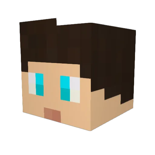 Condar Minecraft avatar head, 3D render