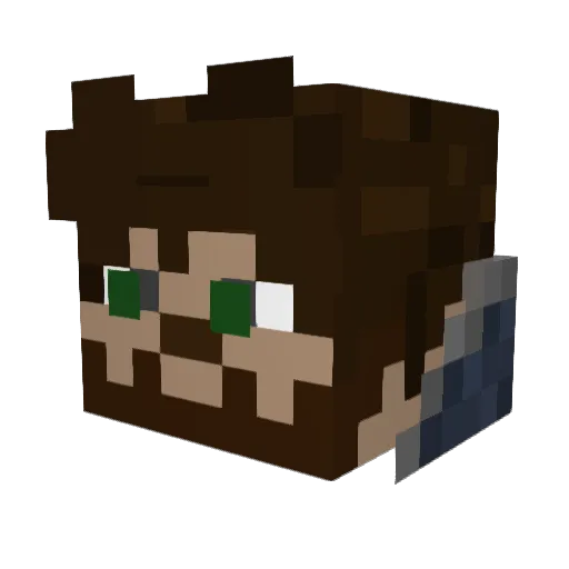 CondeColeto Minecraft avatar head, 3D render