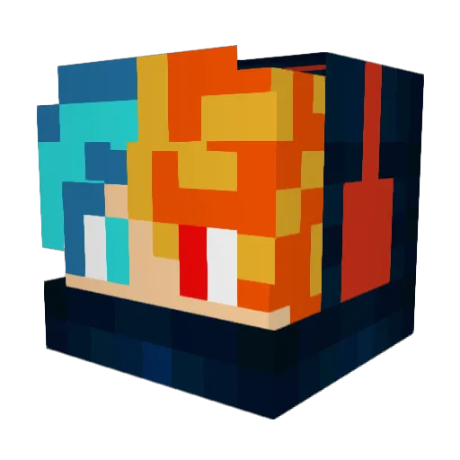 CondePatracula Minecraft avatar head, 3D render