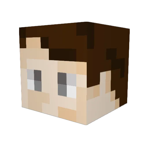 Condimentman Minecraft avatar head, 3D render