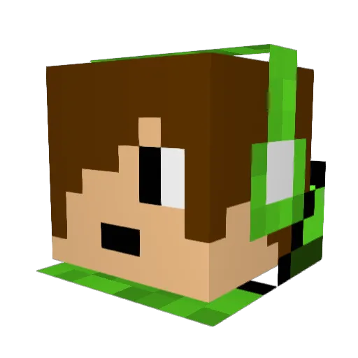 Condius Minecraft avatar head, 3D render