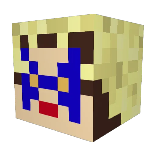 Condragulations Minecraft avatar head, 3D render