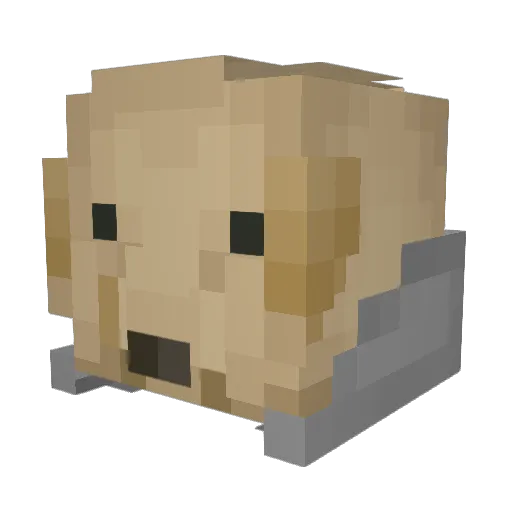 Conduite Minecraft avatar head, 3D render