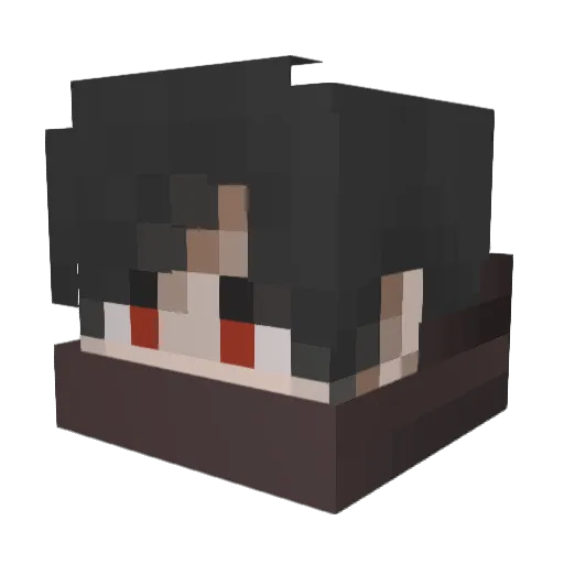 Conerry Minecraft avatar head, 3D render