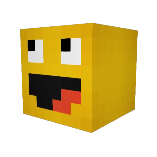 Confactor Minecraft avatar head, 3D render