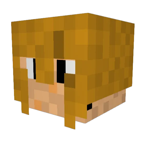 Confecting Minecraft avatar head, 3D render