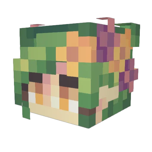 Confectioner Minecraft avatar head, 3D render