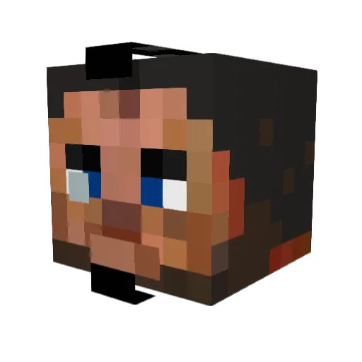 ConfetiSurprise Minecraft avatar head, 3D render