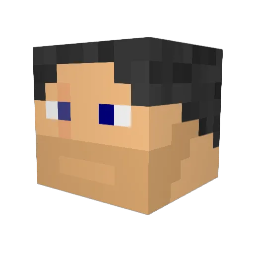 Confetti_ Minecraft avatar head, 3D render
