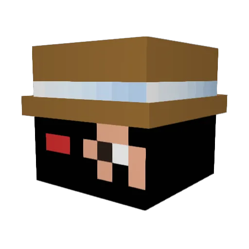 Confiante_ Minecraft avatar head, 3D render