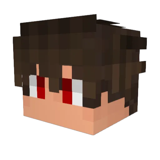 Confidence_ Minecraft avatar head, 3D render