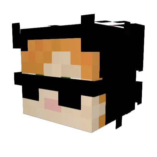 Confilm Minecraft avatar head, 3D render