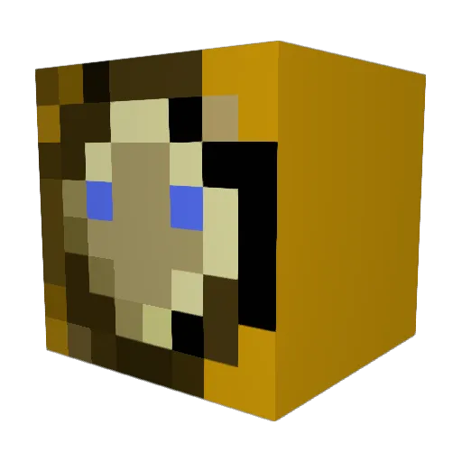 ConflictedUvas Minecraft avatar head, 3D render