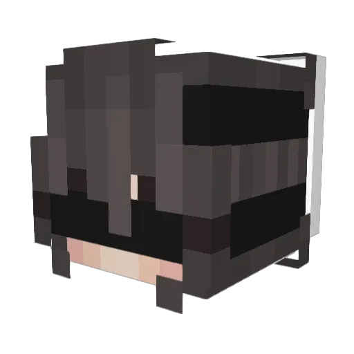 Conflictiva Minecraft avatar head, 3D render