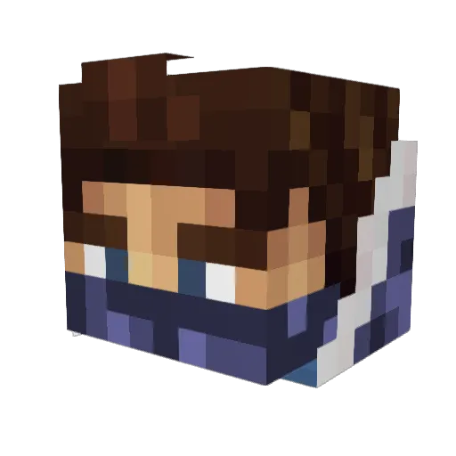 Conflykt Minecraft avatar head, 3D render