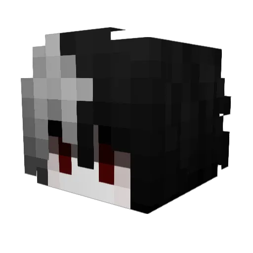 Confoozzed Minecraft avatar head, 3D render