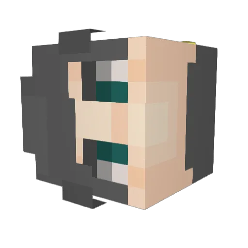 Conformist Minecraft avatar head, 3D render