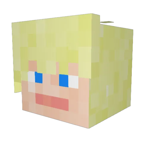 ConfusePanet Minecraft avatar head, 3D render