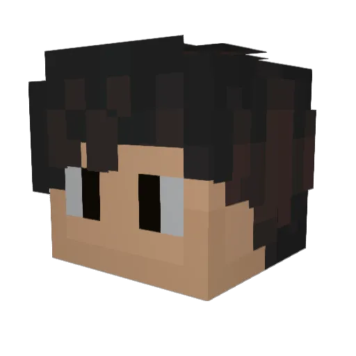 Confused9999 Minecraft avatar head, 3D render