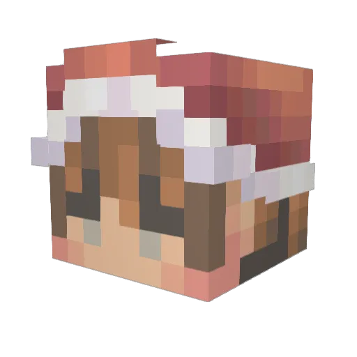 ConfusedConcrete Minecraft avatar head, 3D render