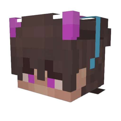ConfusedKittyCat Minecraft avatar head, 3D render