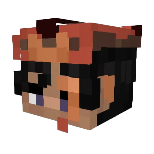 ConfusedManChild Minecraft avatar head, 3D render
