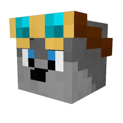 ConfusingBunny Minecraft avatar head, 3D render