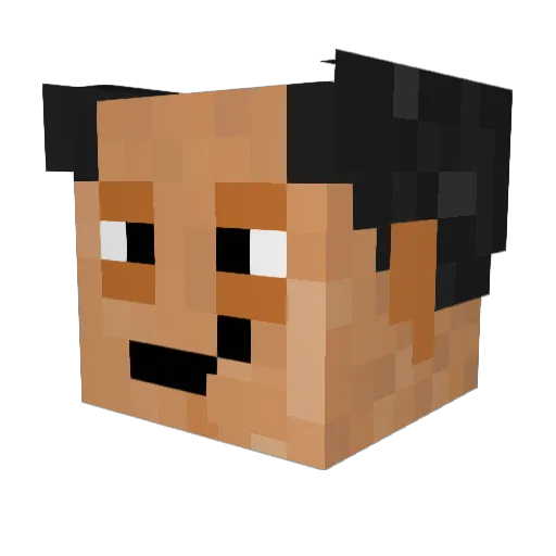Congee_Zhou Minecraft avatar head, 3D render